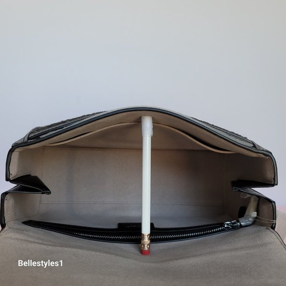 KATE SPADE Katy Tweed Medium Top Handle & Crossbody Bag- Black Multi⭐ - Picture 15 of 16